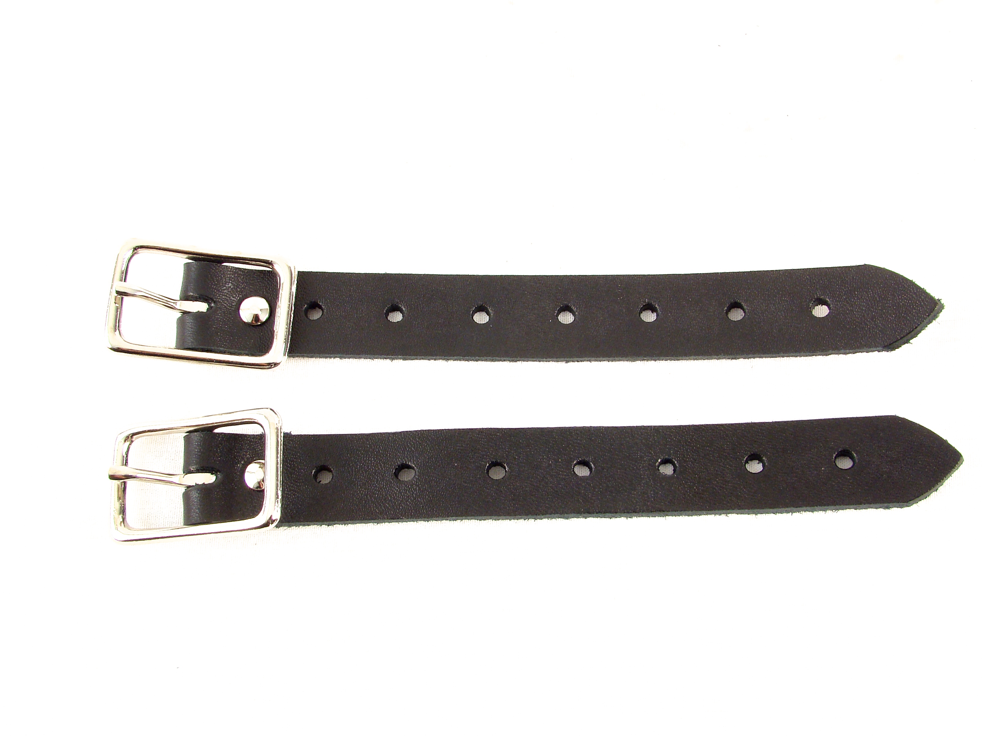 CC Genuine Leather Kilt Straps & Buckle 7" Extender 1.25" wide Black Strap 3x 