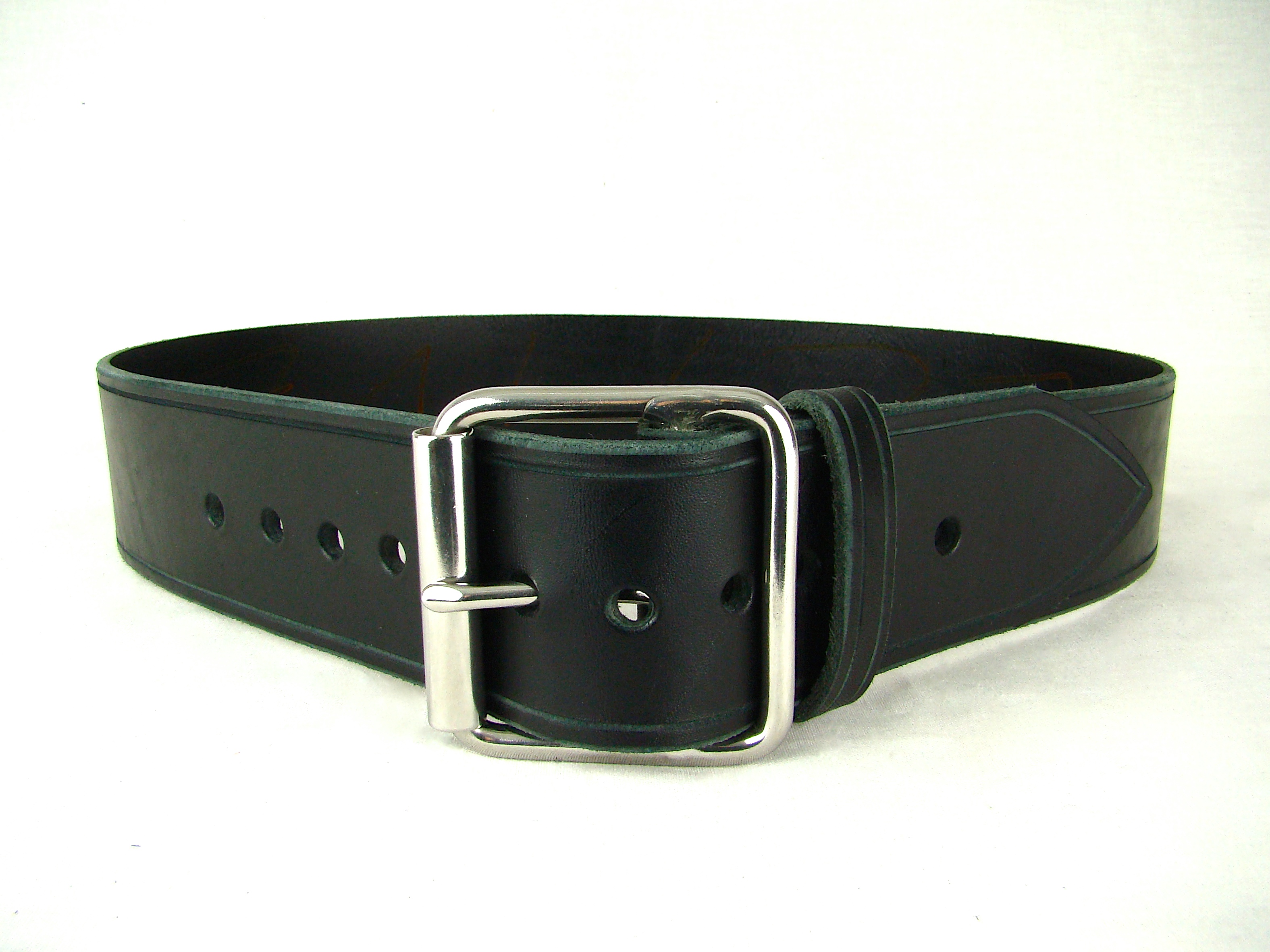Belt for Casual or Formal Wear, 1 1/2 inch wide Black Leather Belt