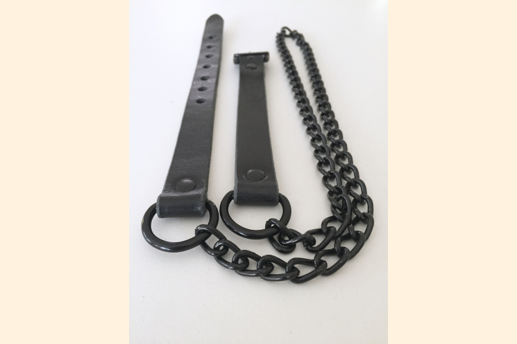 Leather Sporran Belt with Black Chain