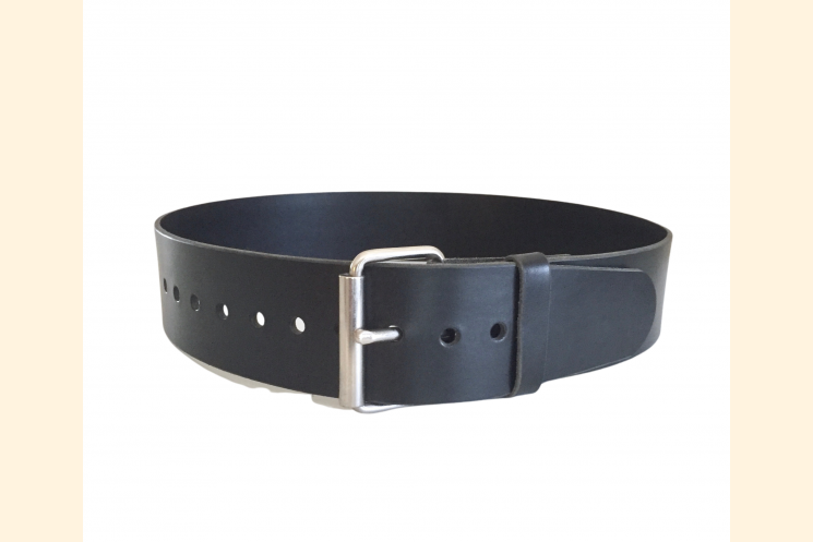 Kilt Belt, Wide Leather Belt, Black