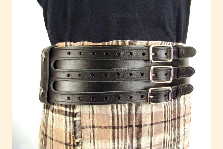 Kilt Belt Triple Buckle Belt Black/NP and  Kilt View