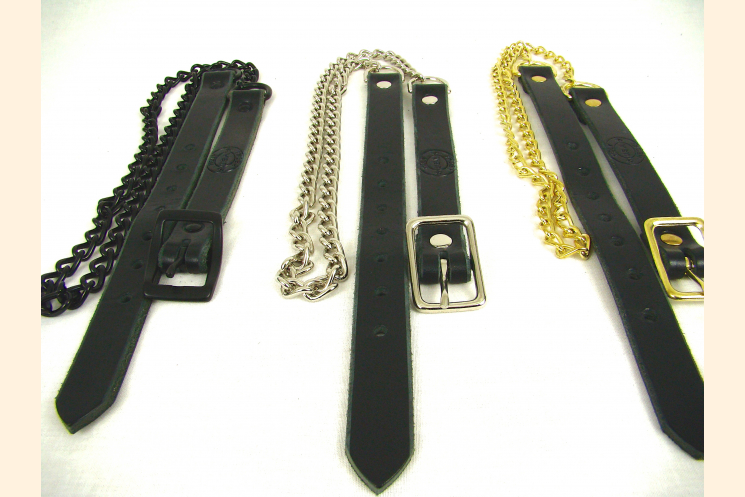 Sporran Belt with Chain Black Nickel and Brass
