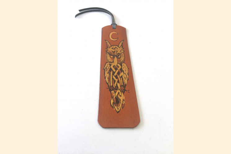 Celtic Owl Bookmark with White Background