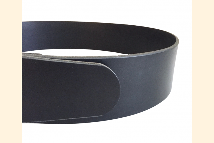 Plain Wide Single Buckle Kilt Belt Black