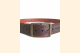 Red Leather Belt, Celtic Knot, Antique Brass Buckle, 1.25 inch wide