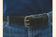 Black Leather Belt Double Prong Buckle Belt