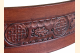 Wide leather Belt displaying hand stamped Celtic knots and leaf pattern detail
