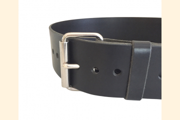 Kilt Belt, Wide Leather Belt, Black