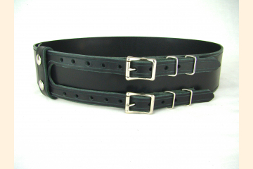 Kilt Belt Double Buckle Belt Black Leather Belt Basic Double Buckle Kilt Belt