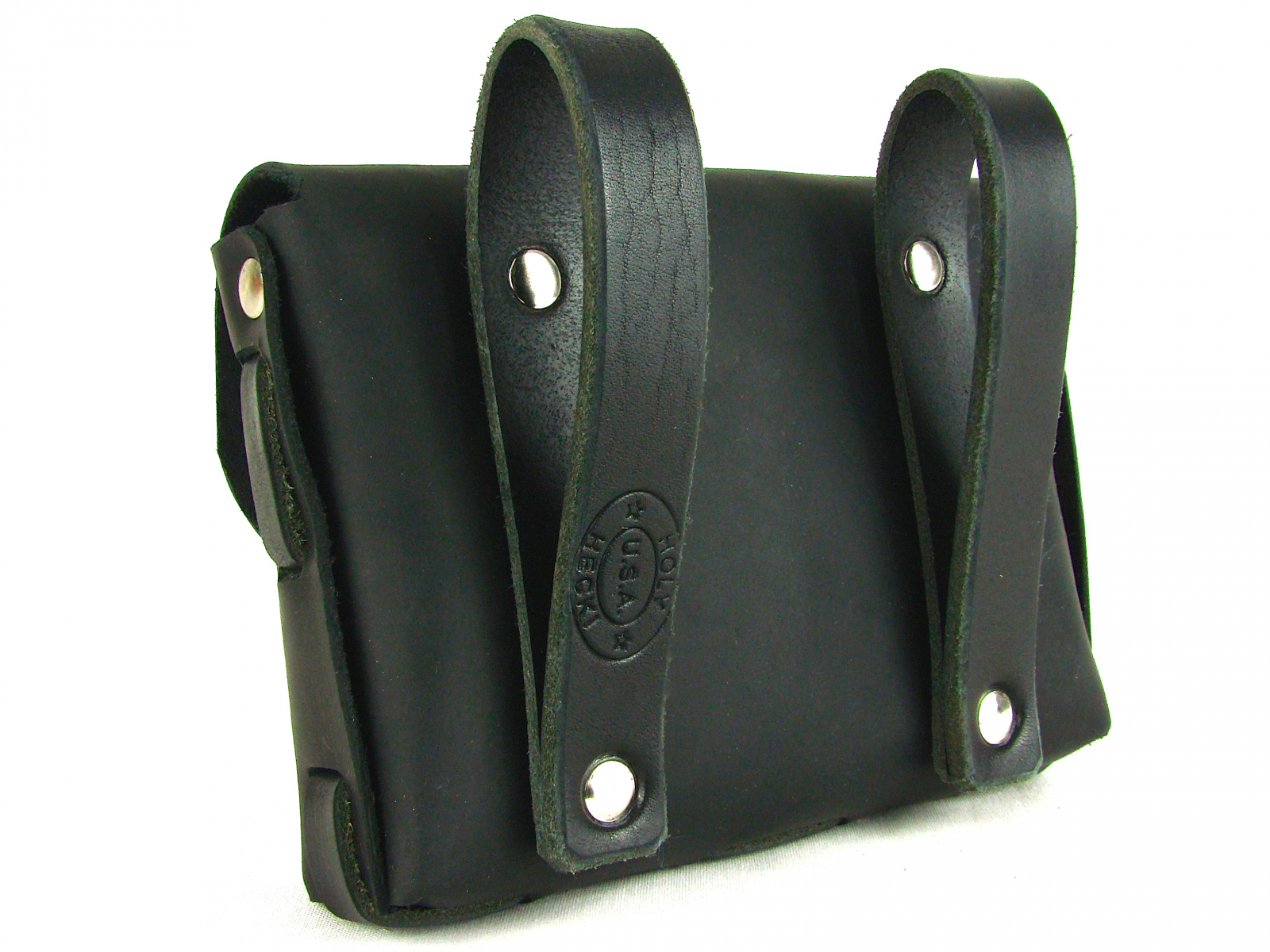 Belt Pouch Black Leather Cell Phone Bag with Belt Loop Carrying Case | Holy Heck U.S.A.