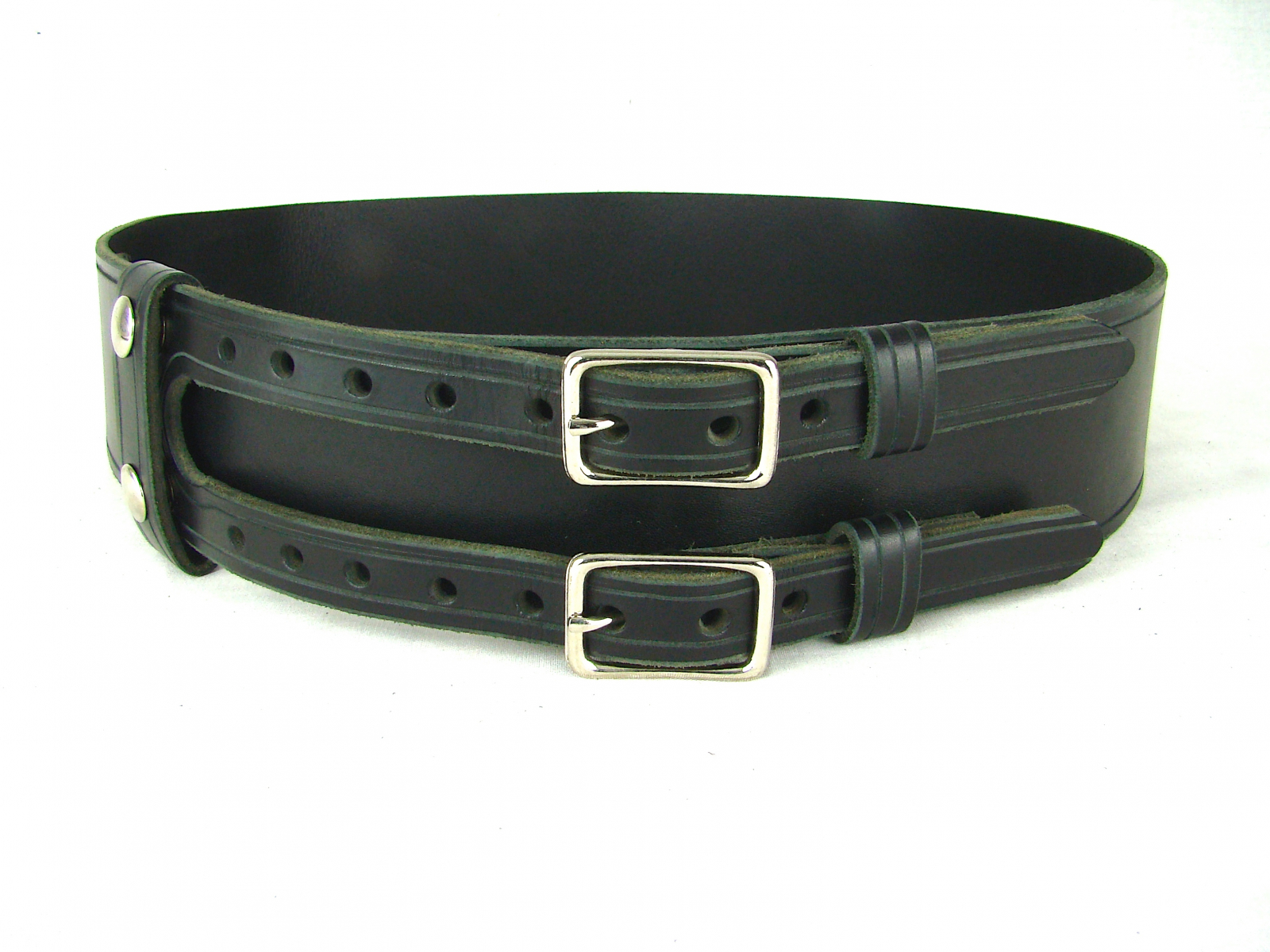 51-58cm Boys black Kilt Belt With Thistle Buckle Size 20"-23" 