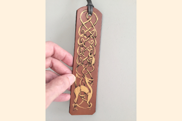 Leather Bookmark, Celtic Deer, Book Lover Gift for Book Nerd, Birthday Gift