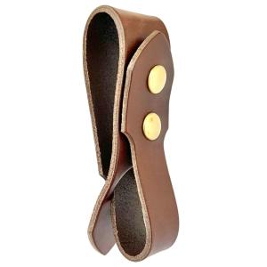Festival Ready Tankard Strap, Dark Brown Leather and Antique Copper Snaps