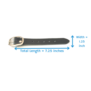Kilt Buckle Strap Extenders for Tight Kilts, Black Leather, 1 1/4 inch width, 2 and 3 pc sets, Nickel