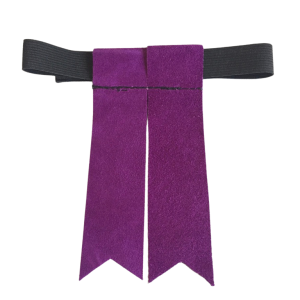 Purple Suede Garter Flashes for Kilt Hose