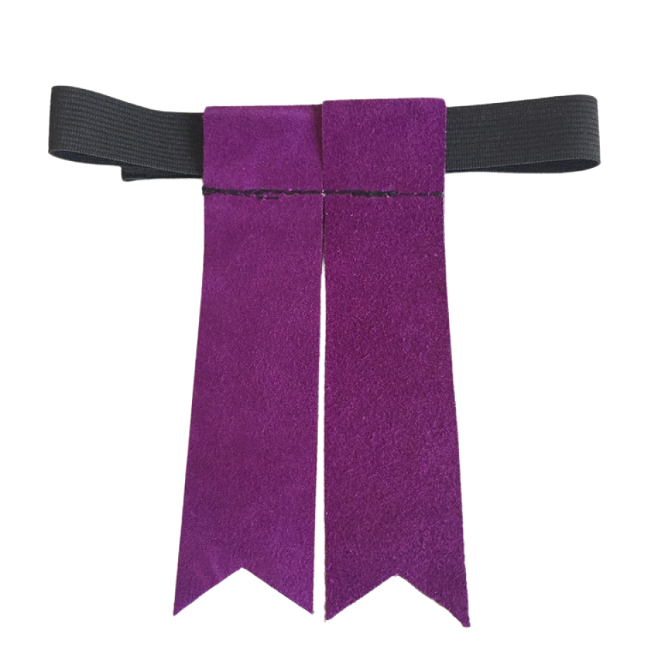 Purple Suede Garter Flashes for Kilt Hose