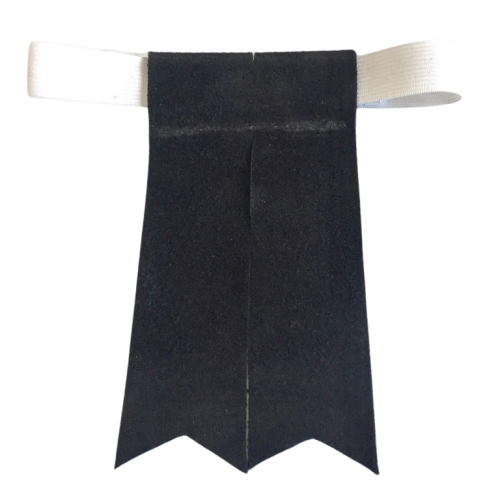 Black Suede Garter Flashes for Kilt Hose