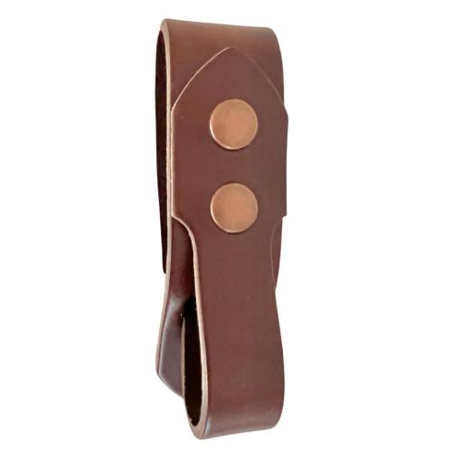Festival Ready Tankard Strap, Dark Brown Leather and Antique Copper Snaps