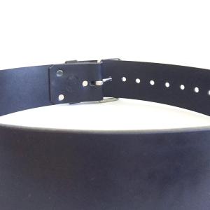 Plain Wide Single Buckle Kilt Belt Black