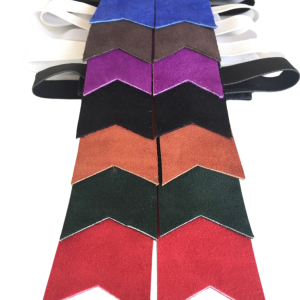 Purple Suede Garter Flashes for Kilt Hose