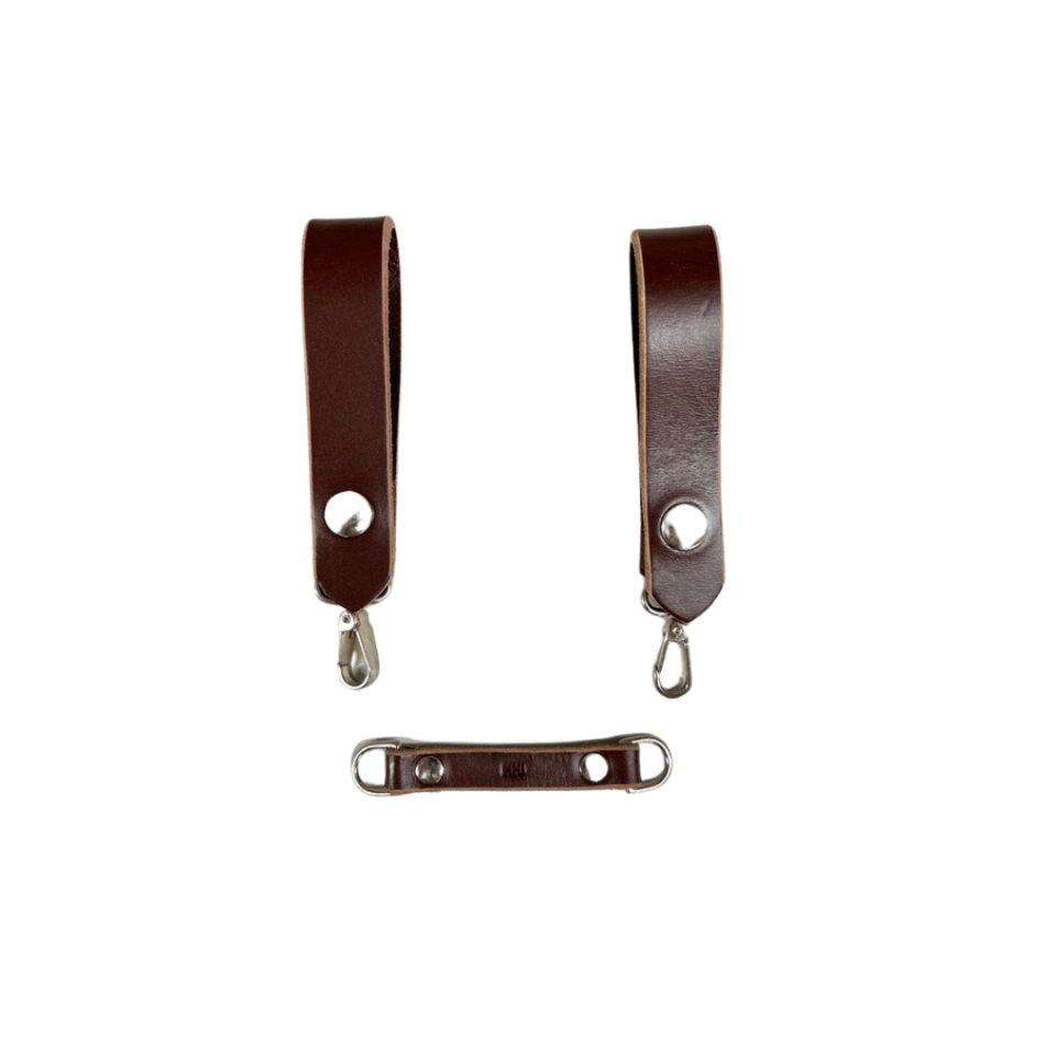 Sporran Hangers, Suspenders for Sporrans, Black Leather