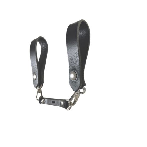 Sporran Hangers, Suspenders for Sporrans, Black Leather